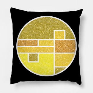 World Of Color Yellow Circle Design Pillow