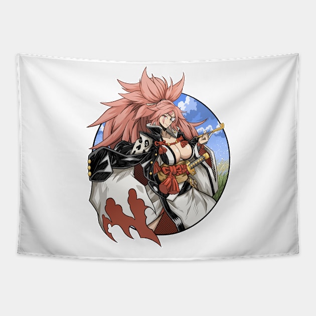 Baiken Guilty Gear Strive Tapestry by 1001 Artwork