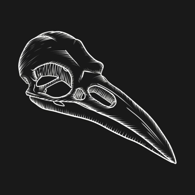 Crow skull by Raccoon.Trash