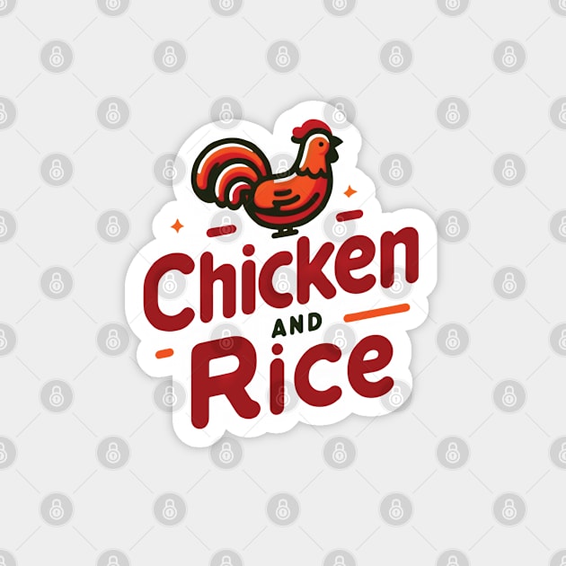 Chicken and Rice Magnet by ThesePrints