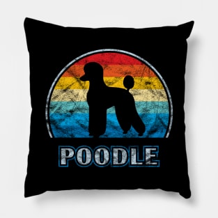 Poodle Vintage Design Dog Pillow