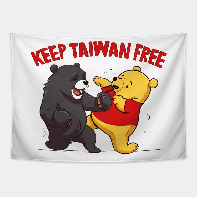Keep Taiwan Free - Taiwanese Pride Tapestry by DankFutura