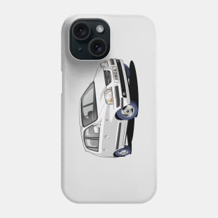 Hyundai Amica small car in white Phone Case