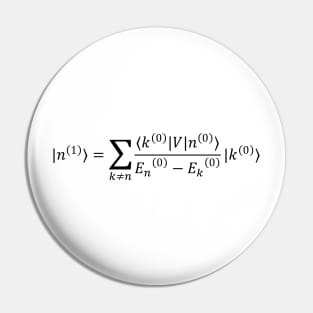 First Order State Shift - Quantum Physics Perturbation Theory Pin