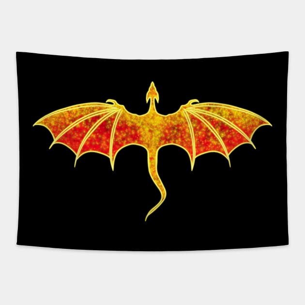 golden dragon Tapestry by Kuchinska design