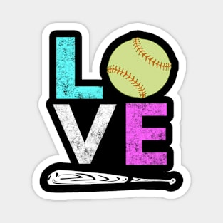 Love Softball Best Magnet