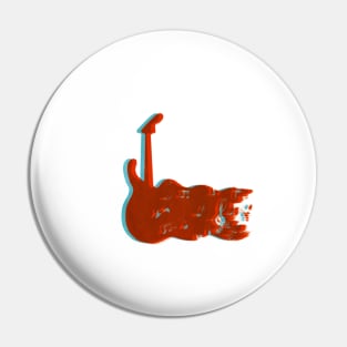 Silkscreen guitar Pin