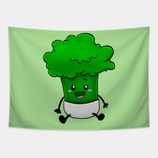 Baby Broccoli - Kawaii Cute Veggie Tapestry