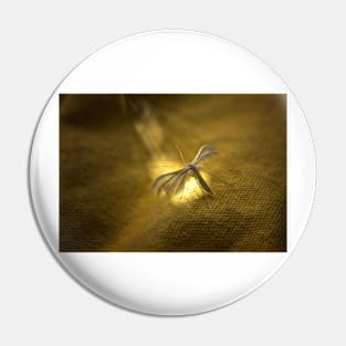 White Plume Moth Pin