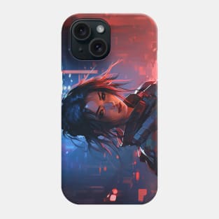 Cyberpunk Female Samurai In A Dark Street Phone Case