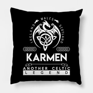 Karmen Name T Shirt - Another Celtic Legend Karmen Dragon Gift Item Pillow