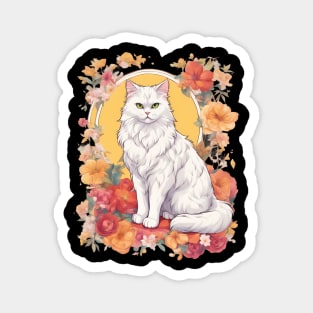 Flowers Cat Magnet