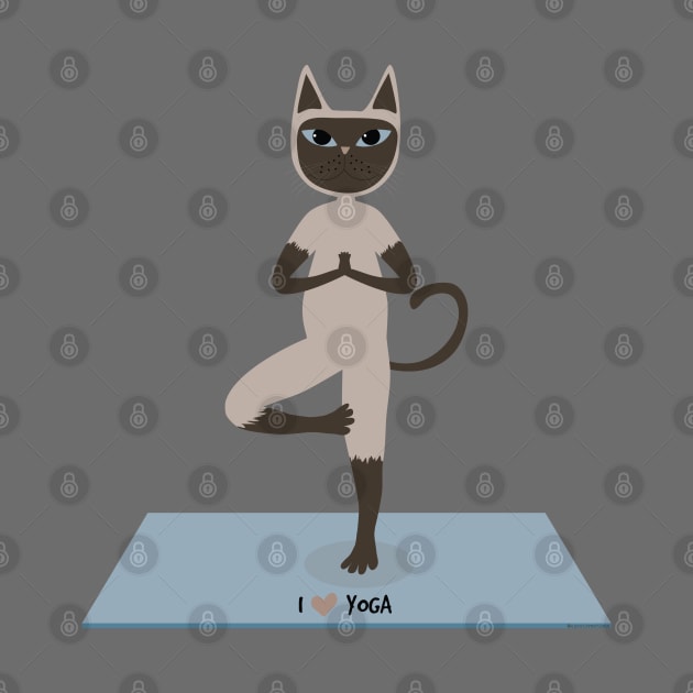 Yoga cat Vrksasana by uncutcreations