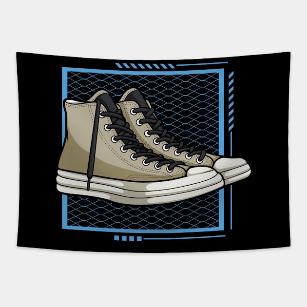 Retro Skate Sneaker Tapestry by milatees