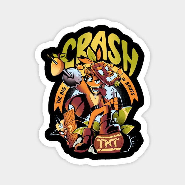 Crash in Boots Magnet by Okaminari