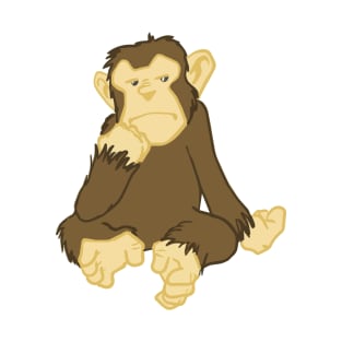 Asplenia Studios Academic Chimps: The Thinker T-Shirt