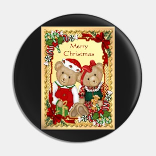 Sweet Christmas Bears Pin