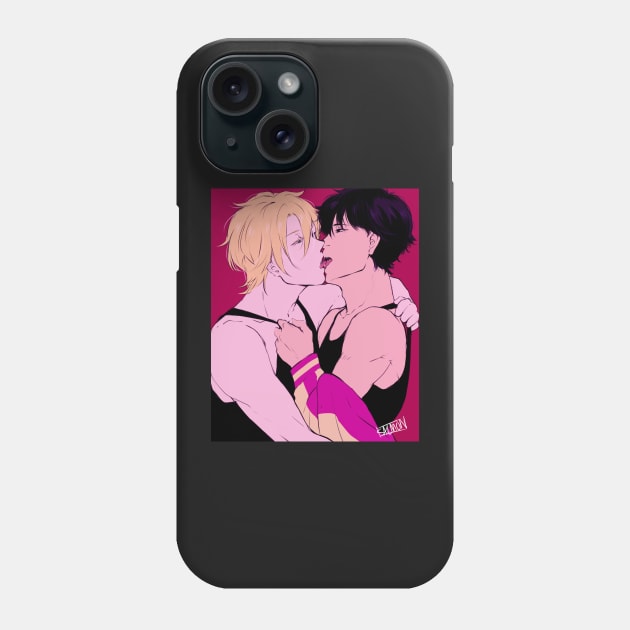 Ash and Eiji Kiss Phone Case by MykaAndSalmon