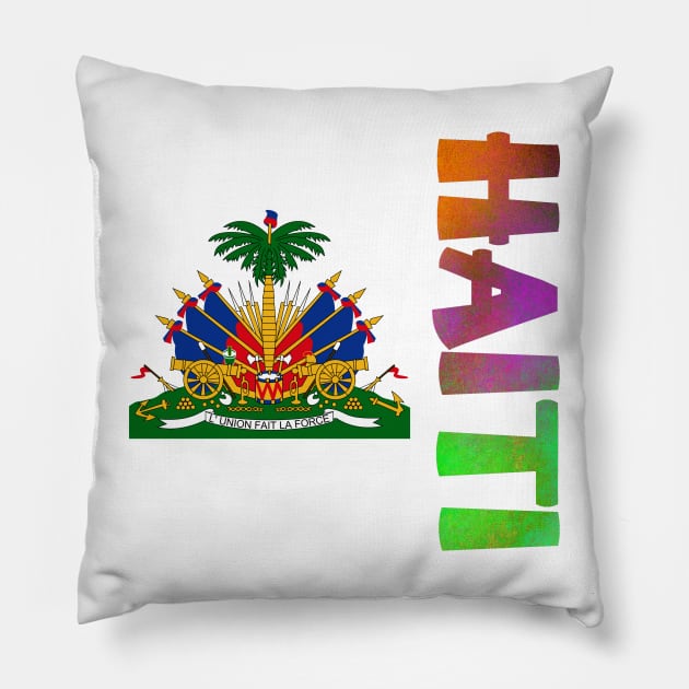 Haiti Coat of Arms Design Pillow by Naves