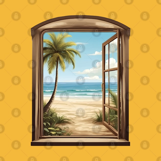 Window Beach Painting by VivaLaRetro