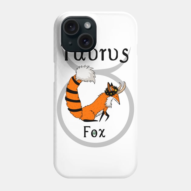 Taurus Fox Phone Case by The art of Kai