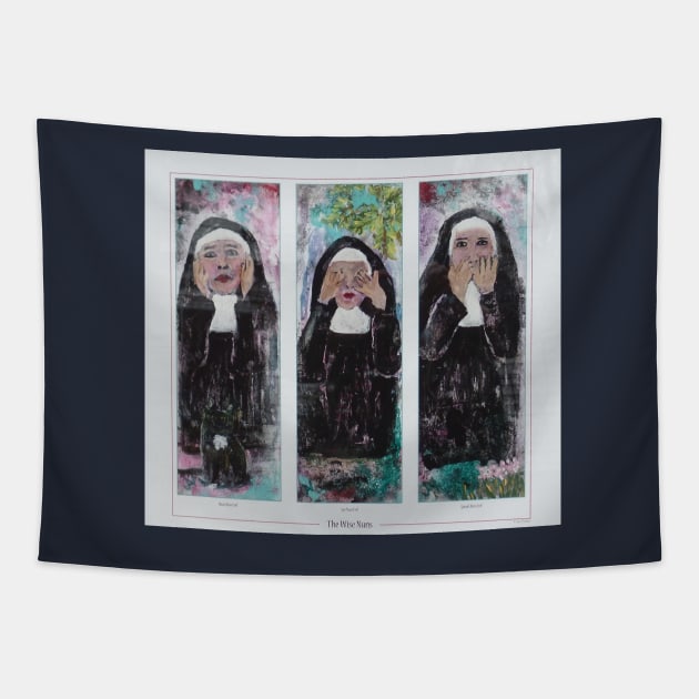 The Three Wise Nuns Tapestry by JanArt