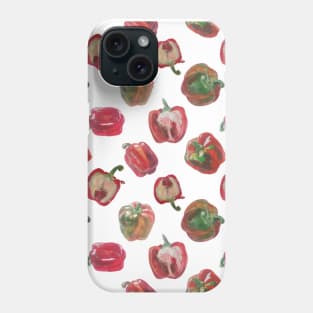 Bell pepper, paprika pattern,vegan Phone Case