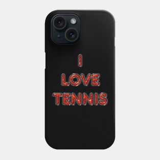 I Love Tennis - Orange Phone Case
