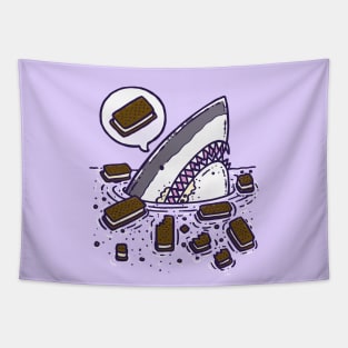 Ice Cream Sandwich Shark Tapestry