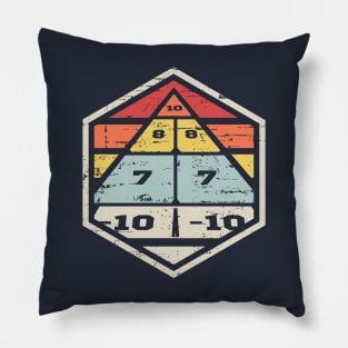 Retro Badge Shuffleboard Board Pillow