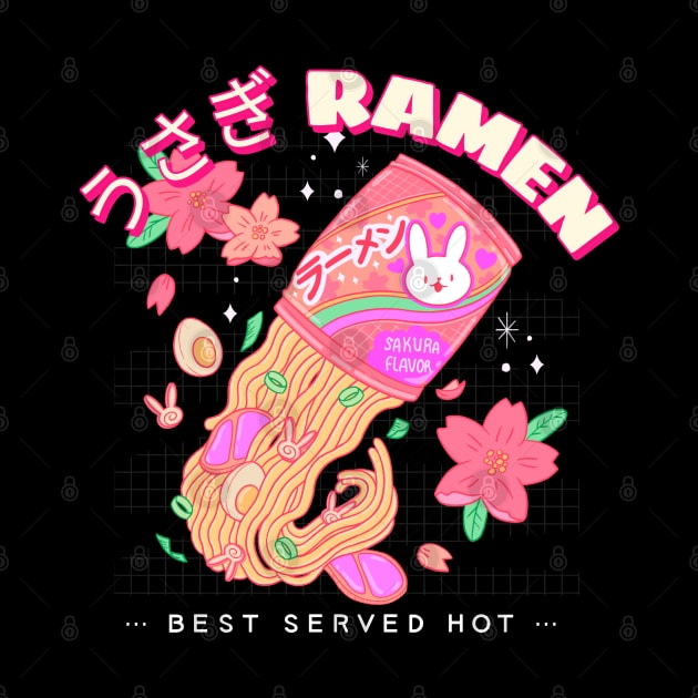 instant ramen cat cool design by tedd