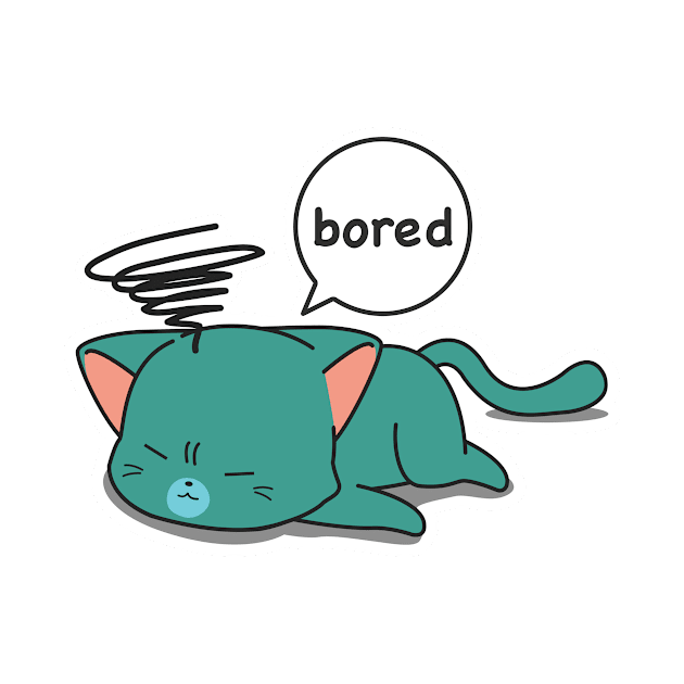 Bored Cat by Mary Merwids Joy