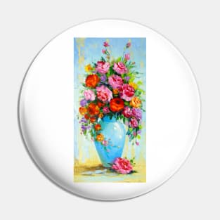 Bouquet of roses in a vase Pin