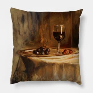 Wine and grapes Pillow