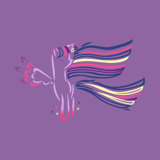 Tribal Pony - Rainbow Power Twilight Sparkle by Alaina Williams