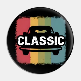 Classic car retro design Pin