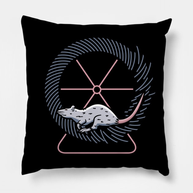 Escape the Rat Race Pillow by Instant Panic