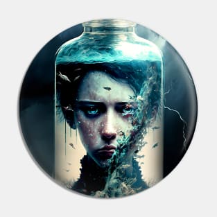 Boy in a Jar with a Pickled Face No. 1 Pin