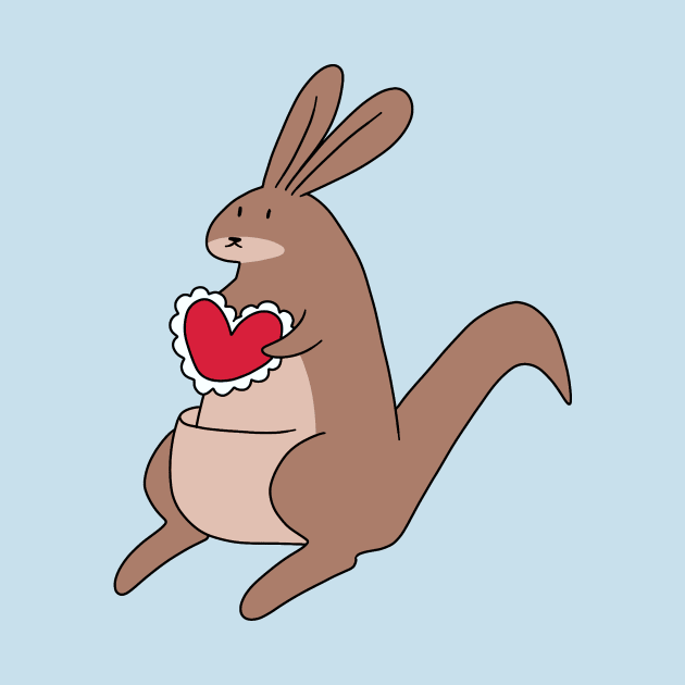 Valentine Heart Kangaroo by saradaboru