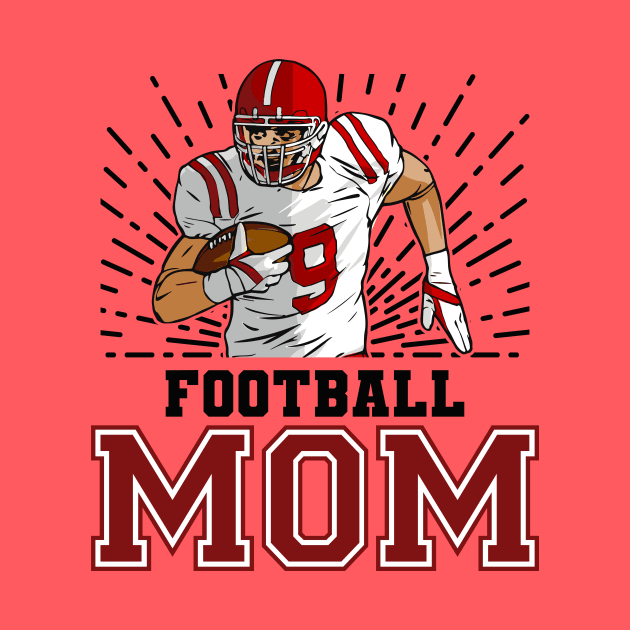 Football Mom // Retro Football Player by SLAG_Creative