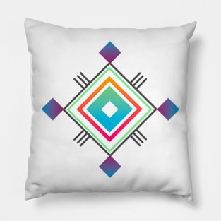 Abstract indigenous geometric symbol Pillow