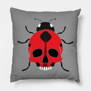 Ladybug Skull Pillow