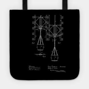 safety device for use in sinking mine shafts Vintage Patent Hand Drawing Tote