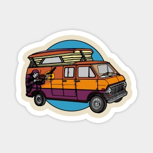 Vintage Skeleton Camper Magnet