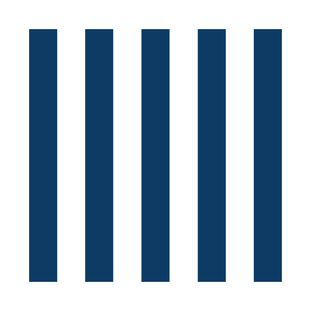 Navy Blue Stripes, White Stripes, Striped Pattern by Jelena Dunčević