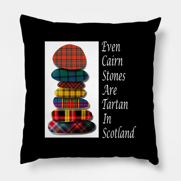 Scottish Cairn Stones Pillow by Alex Bleakley