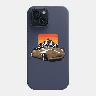 Brown Coupe Turbo Type 175 in Mountains Phone Case