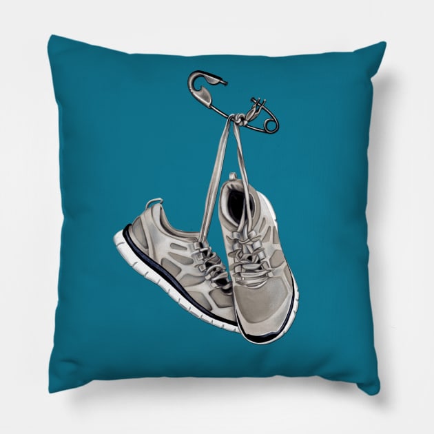 I never forget my Running Shoes Pillow by Colette