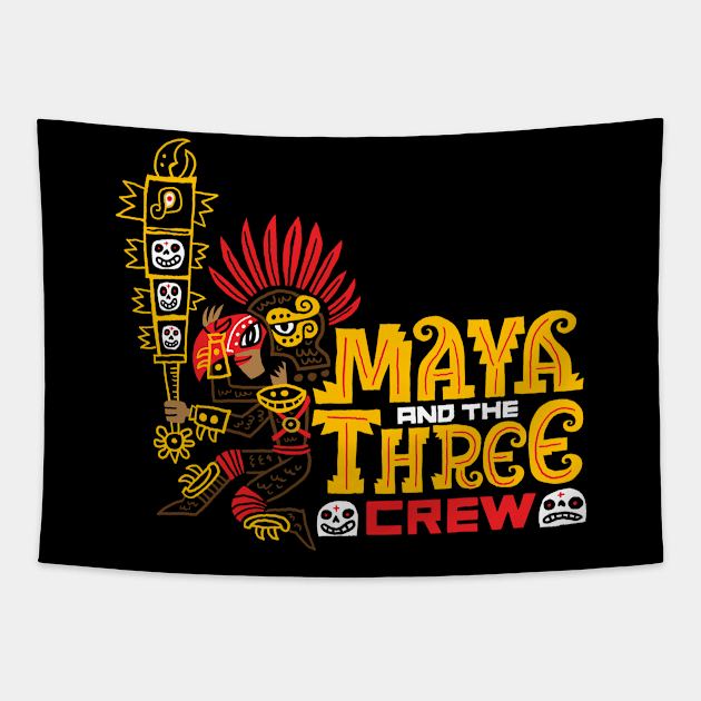 Maya crew shirt Tapestry by MEXOPOLIS