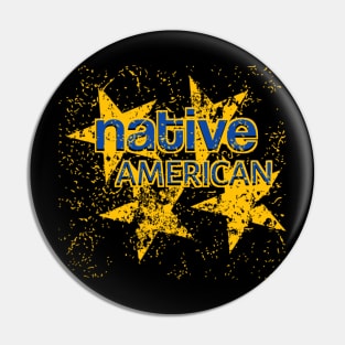 Native American And Stars Pin